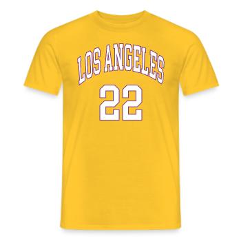 Los Angeles 22 - Männer T-Shirt - Gelb - Vorne - AI Model Male 178 dark (178cm)