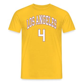 Los Angeles 4 - Männer T-Shirt - Gelb - Vorne - AI Model Male 178 dark (178cm)