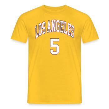 Los Angeles 5 - Männer T-Shirt - Gelb - Vorne - AI Model Male 178 dark (178cm)