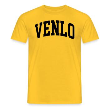 Venlo - Men's T-Shirt - yellow - Front - AI Model Male 178 dark (178cm)