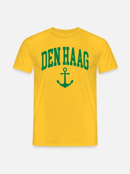 Den Haag Anker - Männer T-Shirt - Gelb