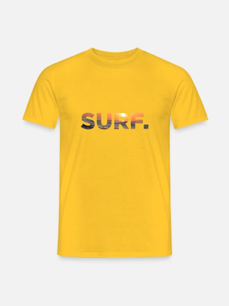 Surf Surfing Surfen Surfer Surferin - Männer T-Shirt - Gelb