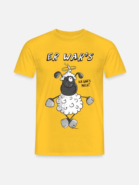 Er war's Unschuldslamm - Männer T-Shirt - Gelb