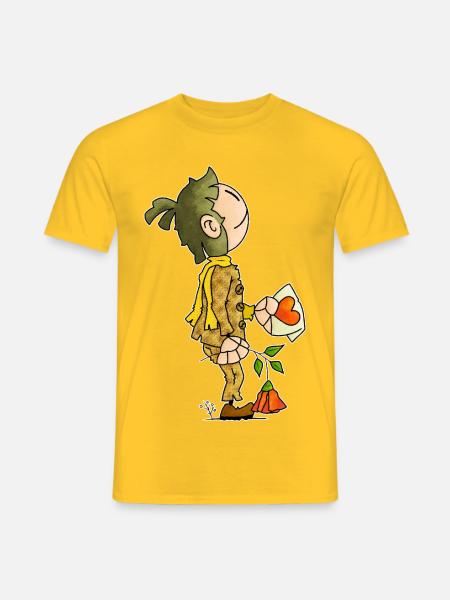 Quinn - der glückliche Liebesbrief / - Männer T-Shirt - Gelb