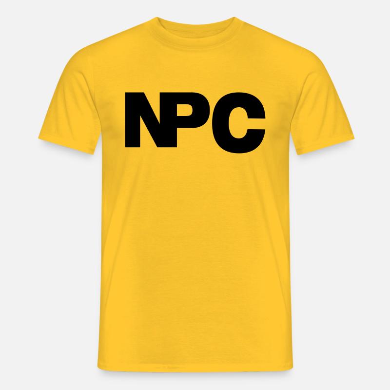 NPC Non-Playable Character - Männer T-Shirt - Gelb
