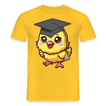 Küken Student studieren Einschulung Kinder - Männer T-Shirt - Gelb - Vorne - AI Model Male 178 dark (178cm)