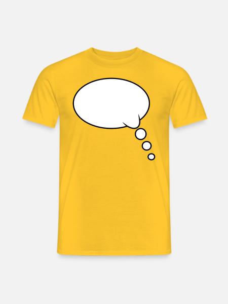 Pensée : Bubble Design - T-shirt homme - jaune