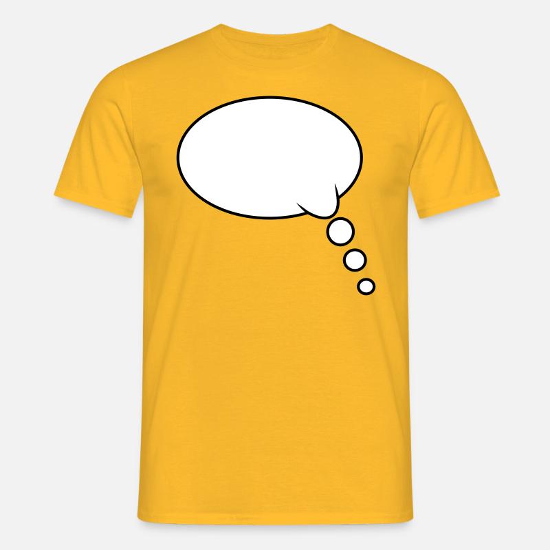 Denkblase Design - Männer T-Shirt - Gelb