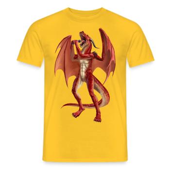 Singing Dragon - Men's T-Shirt - yellow - Front - AI Model Male 178 dark (178cm)
