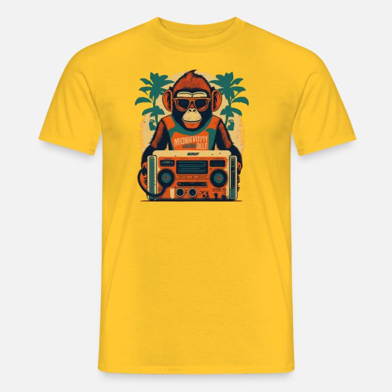 Monkey design style - Men’s T-shirt - yellow