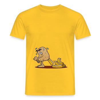 Pommes witzig - Männer T-Shirt - Gelb - Vorne - AI Model Male 178 dark (178cm)