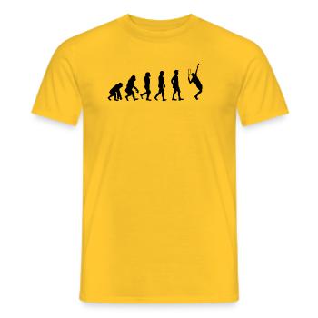 Evolution Tennis - Men's T-Shirt - yellow - Front - AI Model Male 178 dark (178cm)