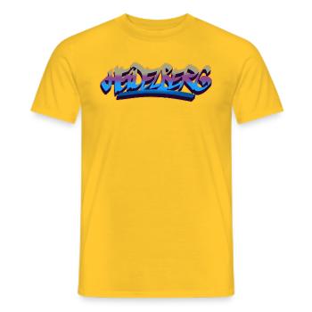 Heidelberg Graffiti Shirt Style streetart urban - Männer T-Shirt - Gelb - Vorne - AI Model Male 178 dark (178cm)