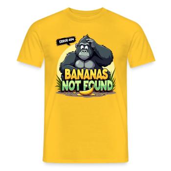Error 404 Bananas Not Found - Männer T-Shirt - Gelb - Vorne - AI Model Male 178 dark (178cm)