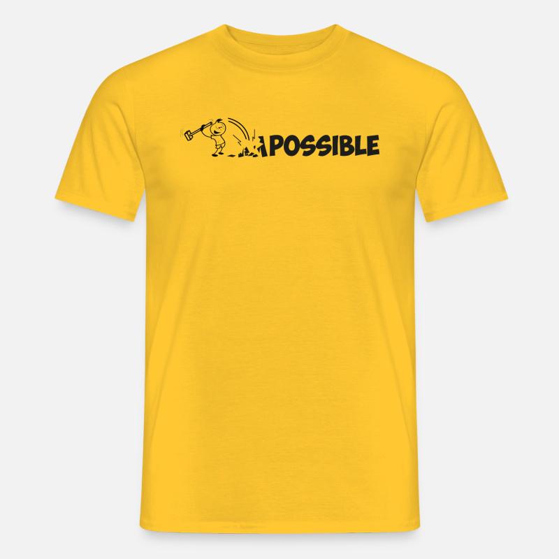 Unmöglich möglich - Männer T-Shirt - Gelb