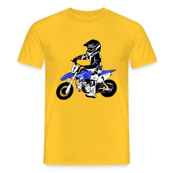 Kinder Motocross - KIDS MX - Männer T-Shirt - Gelb - Vorne - AI Model Male 178 dark (178cm)