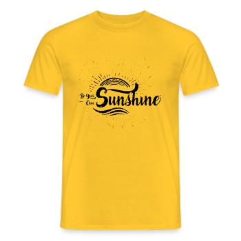 Be your own Sunshine - Men's T-Shirt - yellow - Front - AI Model Male 178 dark (178cm)