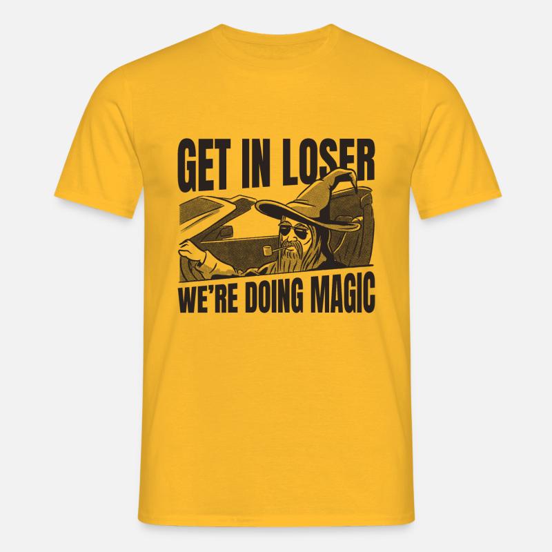 Doing Magic Zauberer - Männer T-Shirt - Gelb