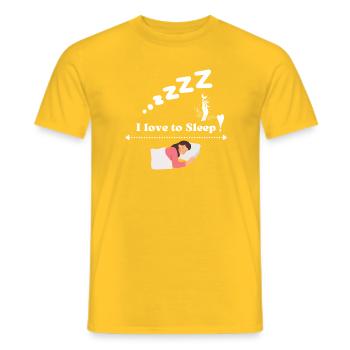 Sleep - Männer T-Shirt - Gelb - Vorne - AI Model Male 178 dark (178cm)
