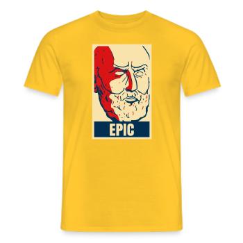 Les citations stoïciennes d’Epictète sont épiques. - T-shirt homme - jaune - Devant - AI Model Male 178 dark (178cm)