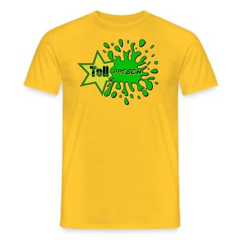 Tollpatsch - Männer T-Shirt - Gelb - Vorne - AI Model Male 178 dark (178cm)