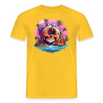 Monster Insel Donut - Männer T-Shirt - Gelb - Vorne - AI Model Male 178 dark (178cm)