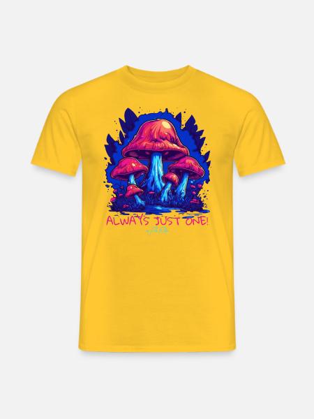 Always just one mushroom - Men's T-Shirt - yellow