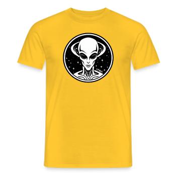 Superior, Gorgeous, Clean Super Aliens - Men's T-Shirt - yellow - Front - AI Model Male 178 dark (178cm)