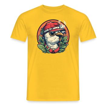 La mascotte de casquette de baseball Jungle Dove - T-shirt homme - jaune - Devant - AI Model Male 178 dark (178cm)