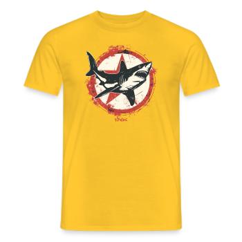 Parodistischer kommunistischer Kameraden Hai - Männer T-Shirt - Gelb - Vorne - AI Model Male 178 dark (178cm)