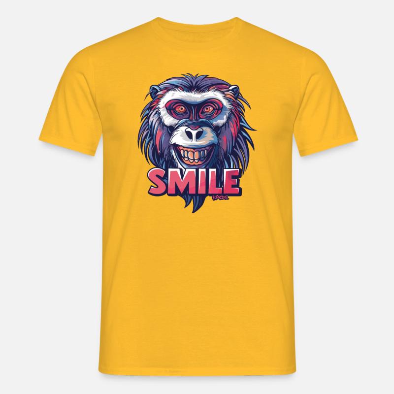 Smile, monkey, smile - Men's T-Shirt - yellow