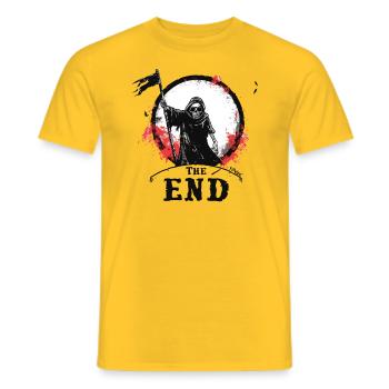 Das Ende des Sensenmann - Männer T-Shirt - Gelb - Vorne - AI Model Male 178 dark (178cm)