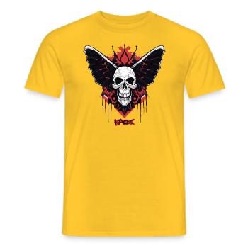 Schmetterling Totenkopf - Männer T-Shirt - Gelb - Vorne - AI Model Male 178 dark (178cm)