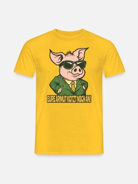 Your poverty sucks, rich pig - Men's T-Shirt - yellow