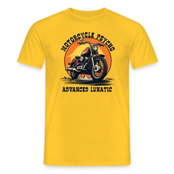 Avancé Insane Moto Psycho - T-shirt homme - jaune - Devant - AI Model Male 178 dark (178cm)