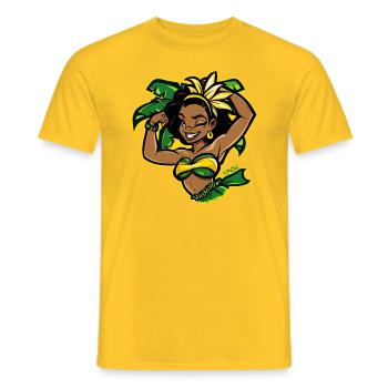 Brazil is beautiful - Men's T-Shirt - yellow - Front - AI Model Male 178 dark (178cm)