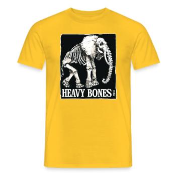 Heavy Bone Elephant Design - Men's T-Shirt - yellow - Front - AI Model Male 178 dark (178cm)