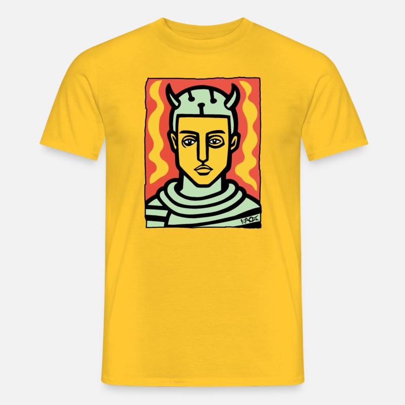 Anime Wikinger Ritter - Männer T-Shirt - Gelb