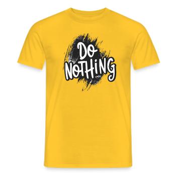 Do Nothing! - Men's T-Shirt - yellow - Front - AI Model Male 178 dark (178cm)
