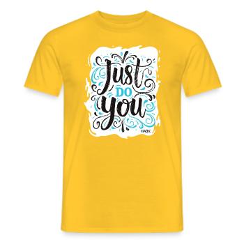 Just be yourself! - Men's T-Shirt - yellow - Front - AI Model Male 178 dark (178cm)