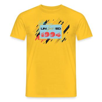 30th Birthday Legend since 1994 - Men's T-Shirt - yellow - Front - AI Model Male 178 dark (178cm)