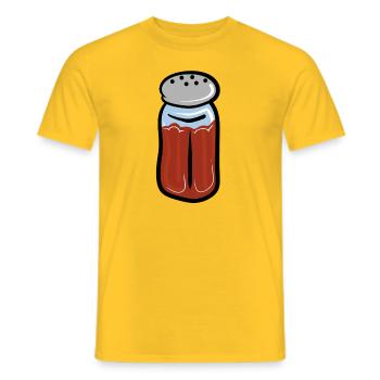Paprika / Chilli Gewürz - Männer T-Shirt - Gelb - Vorne - AI Model Male 178 dark (178cm)