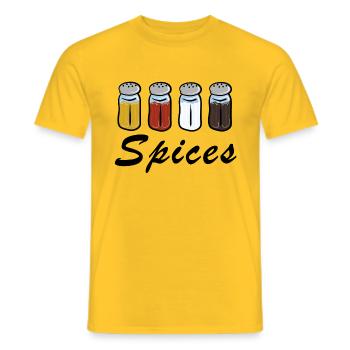 Spices - Männer T-Shirt - Gelb - Vorne - AI Model Male 178 dark (178cm)