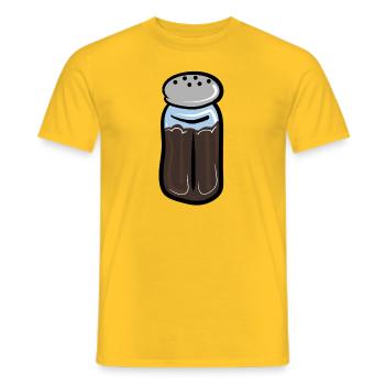 Pfefferstreuer - Männer T-Shirt - Gelb - Vorne - AI Model Male 178 dark (178cm)