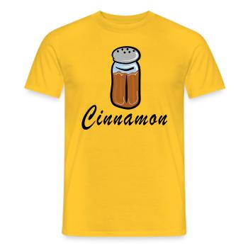 Cinnamon shaker - Männer T-Shirt - Gelb - Vorne - AI Model Male 178 dark (178cm)