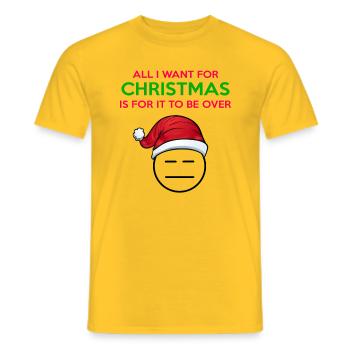 Noël haïsseurs dire drôle Père Noël - T-shirt homme - jaune - Devant - AI Model Male 178 dark (178cm)