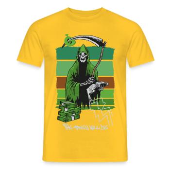 Sensenmann - Männer T-Shirt - Gelb - Vorne - AI Model Male 178 dark (178cm)