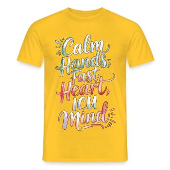 ICU Nurse I See You And Your Vitals Acute Care - Männer T-Shirt - Gelb - Vorne - AI Model Male 178 dark (178cm)