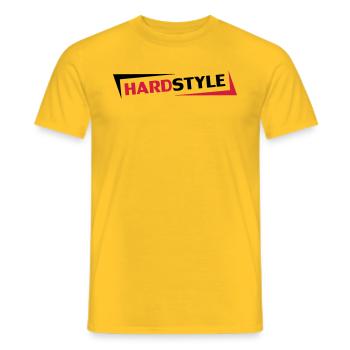Hardstyle - T-shirt uomo - giallo - Fronte - AI Model Male 178 dark (178cm)