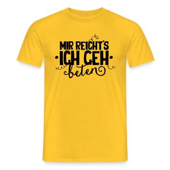 Mir reichts - Männer T-Shirt - Gelb - Vorne - AI Model Male 178 dark (178cm)